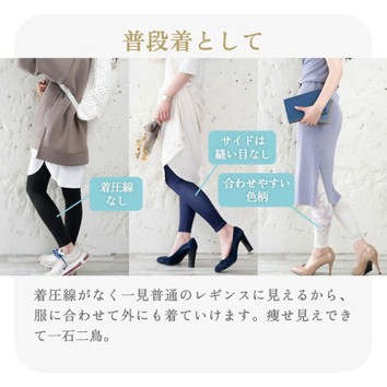 ヒーロジーのリカバリーレギンスの普段着