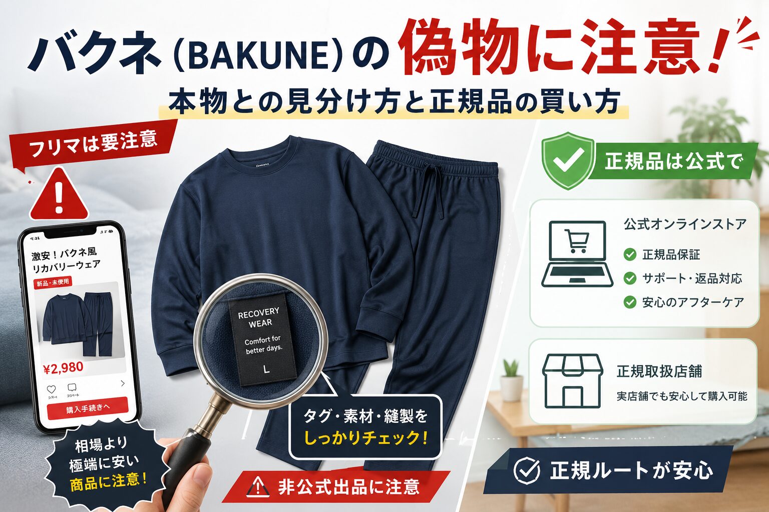 バクネ（BAKUNE）の偽物