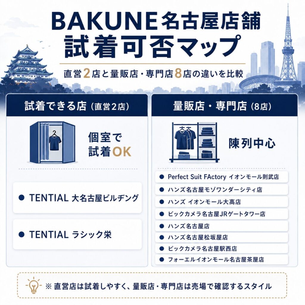 名古屋のBAKUNE（バクネ）取扱店比較